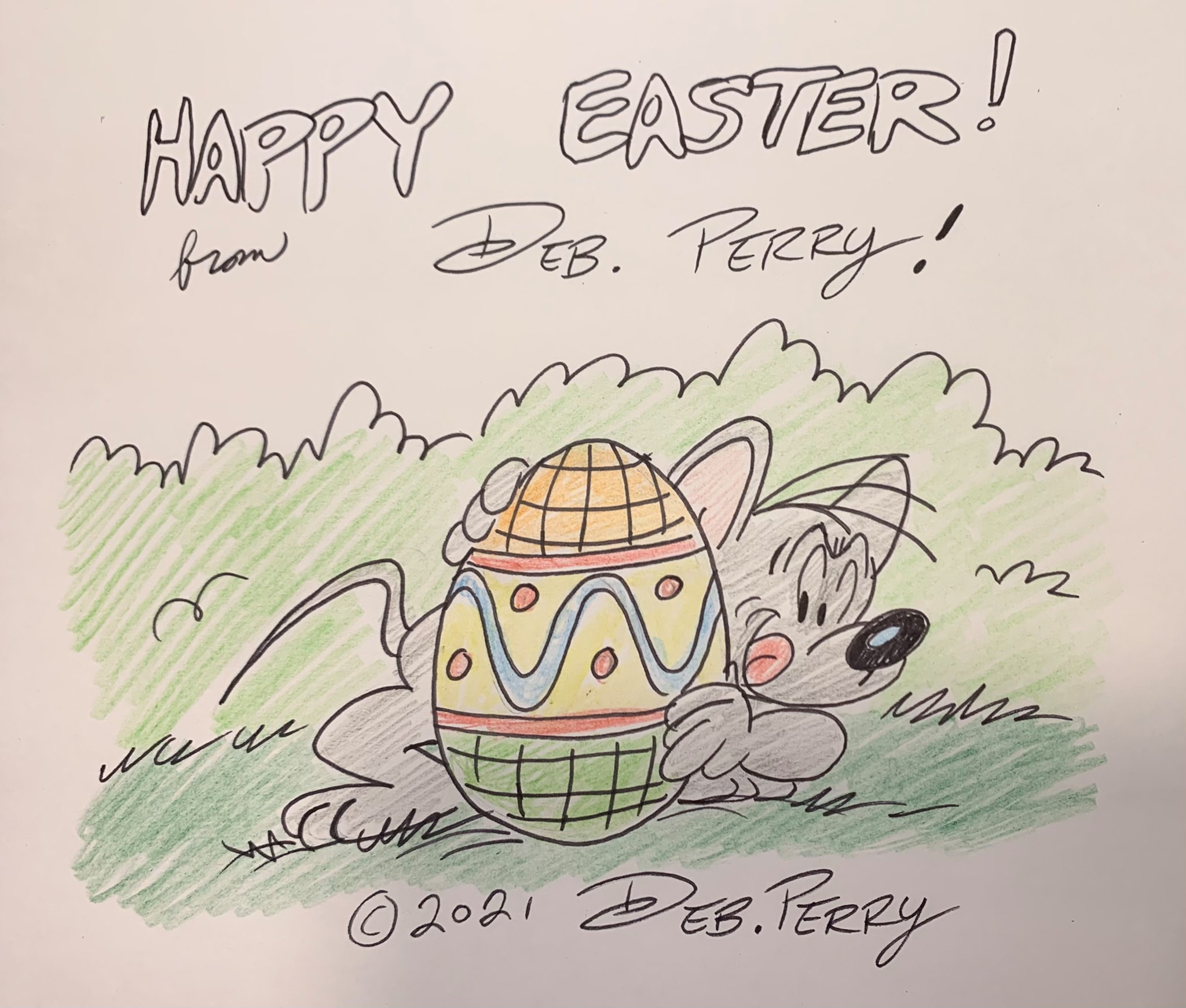 Happy Easter from Fluffy and Mervin!
