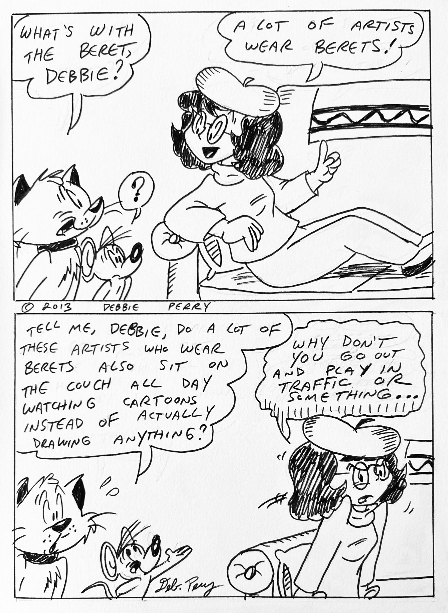 Heres a page from the Fluffy and Mervin Archives:
